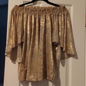 NWT Tahari Metallic Delphine Blouse. MEDIUM